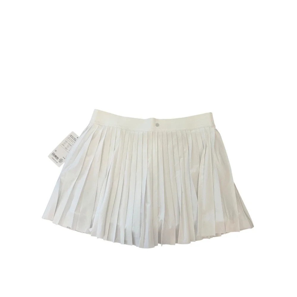 Athleta Match Point Pleated Skort White Lightweight Stretch Size L NWT - Picture 2 of 4